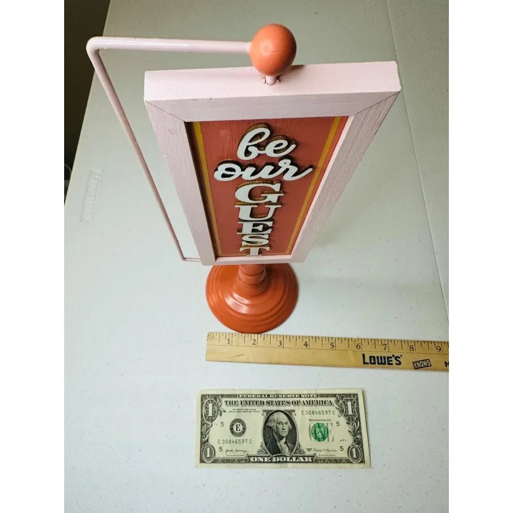 Reversible Sign With Messages "Choose Kindness" & "Be Our Guest" Home Decoration - Picture 5 of 12